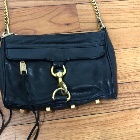 Rebecca Minkoff Black and gold accent used authentic crossbody - Picture 2 of 7